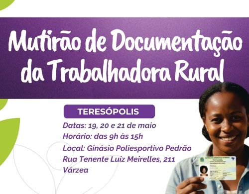 Teresópolis sedia Mutirão de Documentação da Trabalhadora Rural