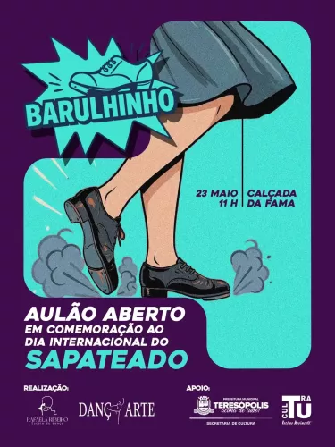 3º Barulhinho: aulão aberto celebra o Dia Internacional do Sapateado em Teresópolis